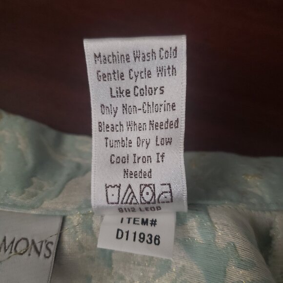 Drapers & Damons Petites Womens Size PXL Full Zip Jacket Light Blue Gold Floral - Picture 7 of 9